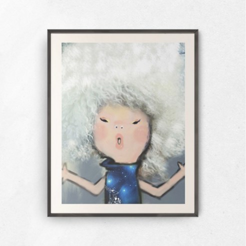눈꽃소녀갤러리액자 / 6호(295*380), 블랙