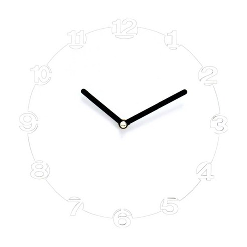 WMC-099 모던 우드 벽시계, 무소음 화이트
