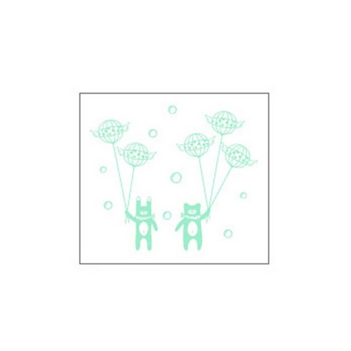 데코사랑 그래픽스티커 졸리라인 A, 민트