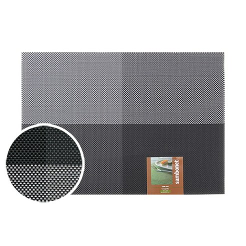 삼보넷 식탁매트, 블랙 섹터, 42 x 33 cm