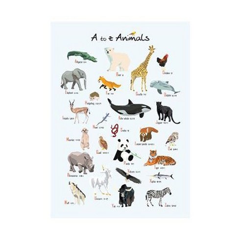 ANTZ 일러스트포스터, A to Z Animals1