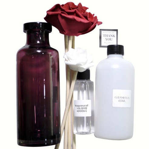 디퓨저KIT 보틀 와인유광 로즈, 향수향 비바라쥬시, 550ml