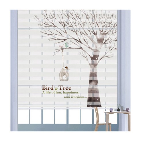 스코홈 북유럽 감성 콤비 블라인드 180, Bird&Tree
