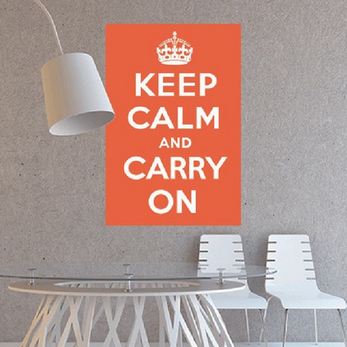 시트로 Keep calm and carry on 스티커 L, 오렌지