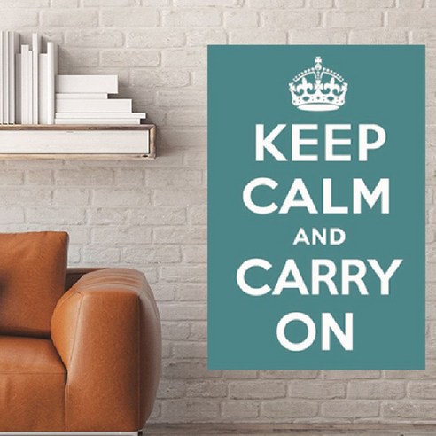 시트로 Keep calm and carry on 스티커 L, peacock 그린