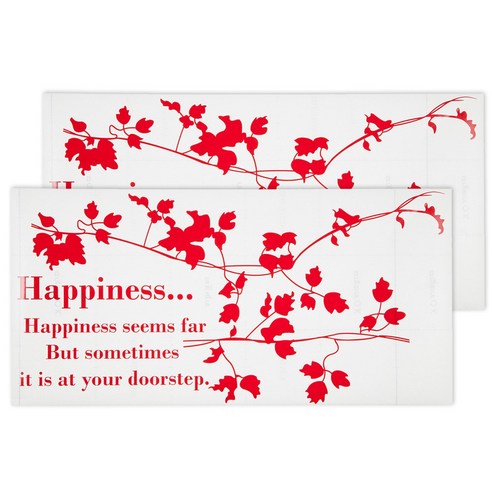 미문DS Happiness 그래픽 스티커 MGP-335 2개, 빨강