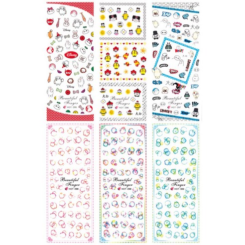 황군통상 네일스티커, HOT 295~297,HOT298~300, 1개