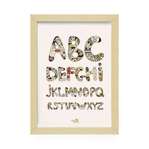 올뉴프레임 A2 우드프레임 베이비포스터, abc 영어
