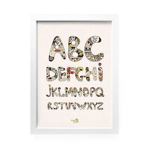 올뉴프레임 A2 MDF프레임 베이비포스터, abc 영어