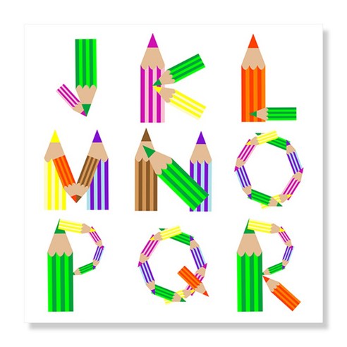 디아섹액자 벽걸이및테이플용, pencils alphabet2
