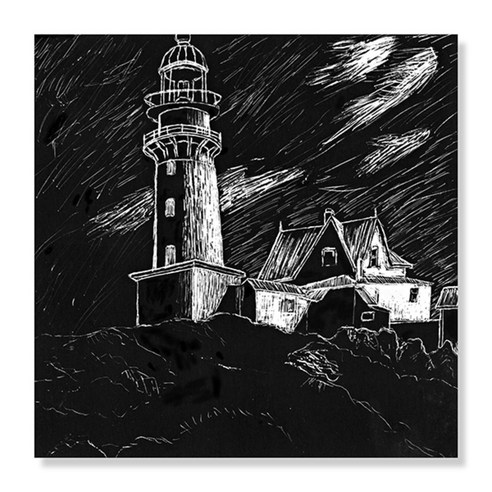 디아섹액자 벽걸이및테이플용, 등대  바다