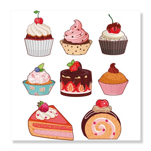디아섹액자 벽걸이및테이플용, appetizing cakes