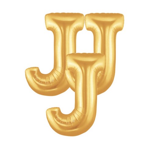 파티팡 알파벳은박풍선 중, 골드 J, 3개