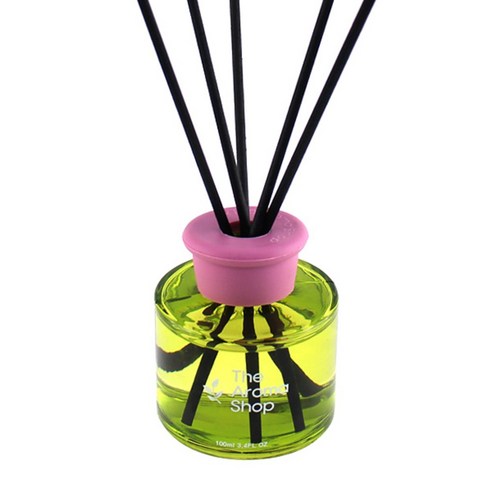 The Aroma Shop 그린유리병 100ml 디퓨저, 블랙체리