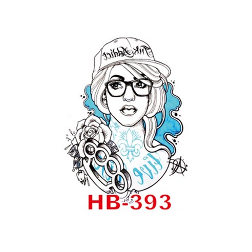 허니걸 타투 타투스티커 2개, HB-393