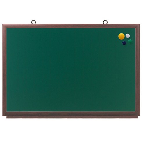 토탈하얀칠판 청자석분필보드/월넛몰딩/600 x 900mm, 1개