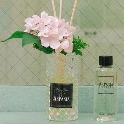 ASPASIA 너를 애정하노라 수국 리스 디퓨저 핑크, 작약