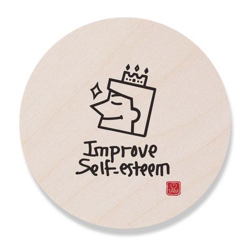 1AM 캘리그라피 도어사인 원형 지름 9cm, Improve (남자), 1개