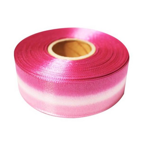 금비코리아 이색오간디 36mm 리본, 진핑크 + 체리핑크, 45m