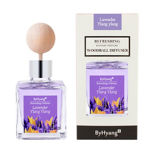 바이향 리프레싱 우드볼 디퓨져 100ml, 라벤더 일랑일랑