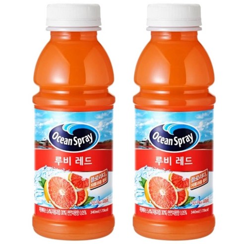 오션스프레이 루비레드 자몽주스 340㎖, 340ml, 2개