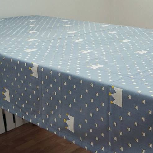 앤코튼 리틀크라운 테이블보, 블루, 4인 (105 x 175 cm)