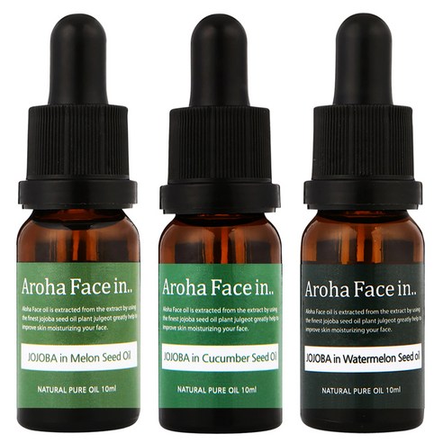 아로하트리즈 아로하페이스인 오일 세트, 멜론씨드 10ml + 오이씨드 10ml + 수박씨드 10ml, 1세트