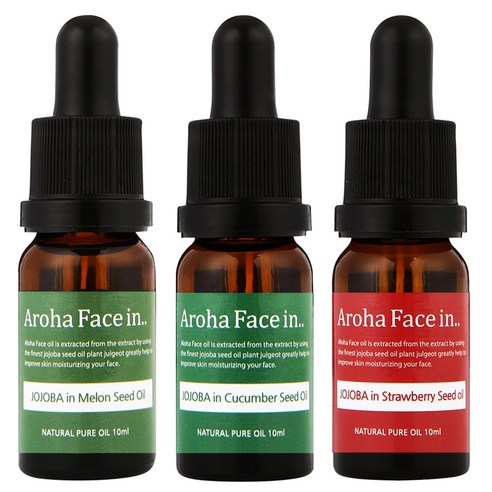 아로하트리즈 아로하페이스인 오일 세트, 멜론씨드 10ml + 오이씨드 10ml + 딸기씨드 10ml, 1세트