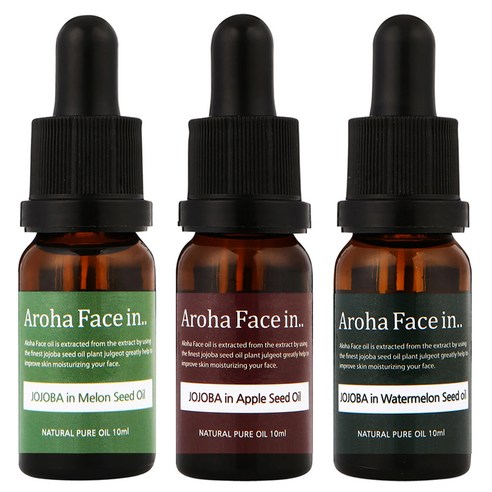 아로하트리즈 아로하페이스인 오일 세트, 멜론씨드 10ml + 애플씨드 10ml + 수박씨드 10ml, 1세트