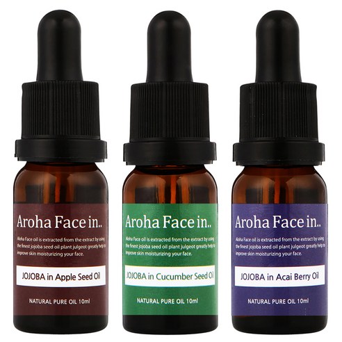 아로하트리즈 아로하페이스인 오일 세트, 애플씨드 10ml + 오이씨드 10ml + 아사이베리 10ml, 1세트