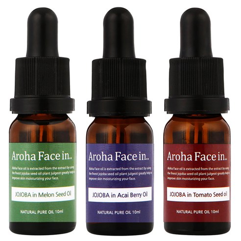 아로하트리즈 아로하페이스인 오일 세트, 멜론씨드 10ml + 아사이베리 10ml + 토마토씨드 10ml, 1세트