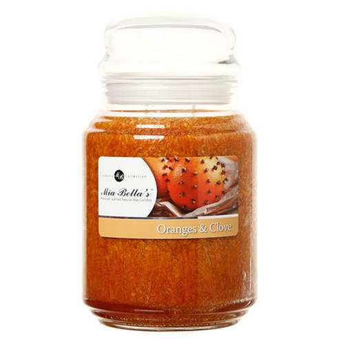 미아벨라 클래식 컬렉션 팜왁스 자캔들 라지 737g, Oranges & Clove, 1개
