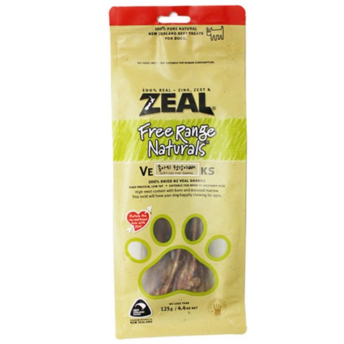 ZEAL 애견 수제간식, 송아지정강이뼈 125g, 1개
