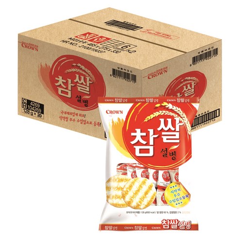 참쌀설병(128g/크라운제과), 128g, 1개