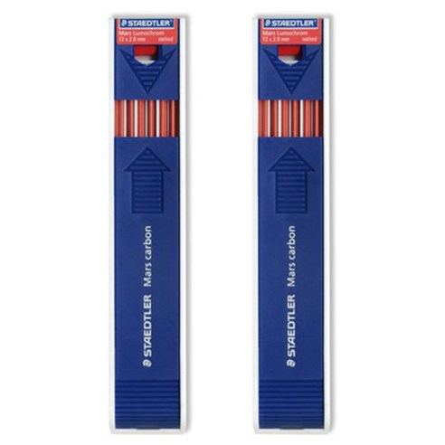 스테들러 204 홀더 샤프심 HB, 2mm, 2개입, 적색