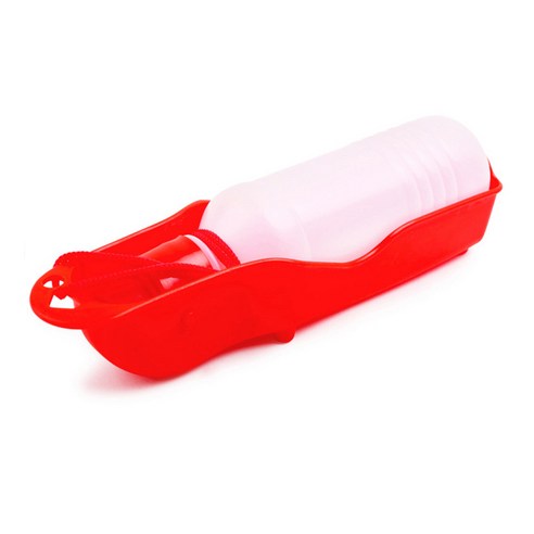 ZEZEPET 휴대용 애견식수기 L, 레드 (G408PFS003), 1개