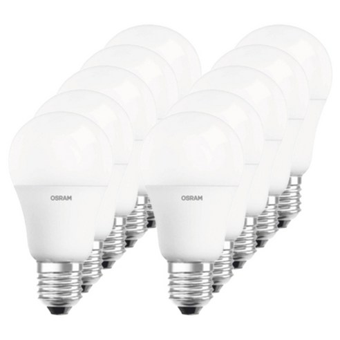 오스람 LED 벌브 램프 10.5W, 전구색, 10개입