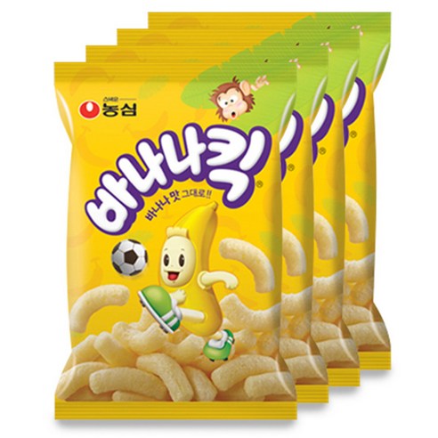 농심 바나나킥, 140g, 4개