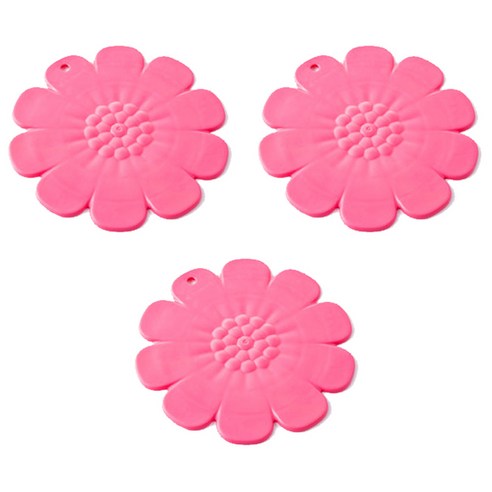 인터팝 꽃무늬 냄비받침 T4008, 핑크, 3개입