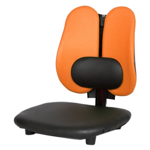 체어포커스 기능성 엔젤좌식 G04 요추형 의자 인조가죽, 상큼한오렌지