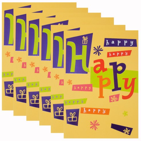 홀마크 생일 축하 카드, HAPPY WWV2030, 6개입