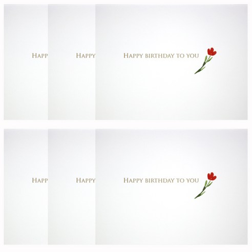 홀마크 생일 축하 카드, 작은꽃 KED2178, 6개입