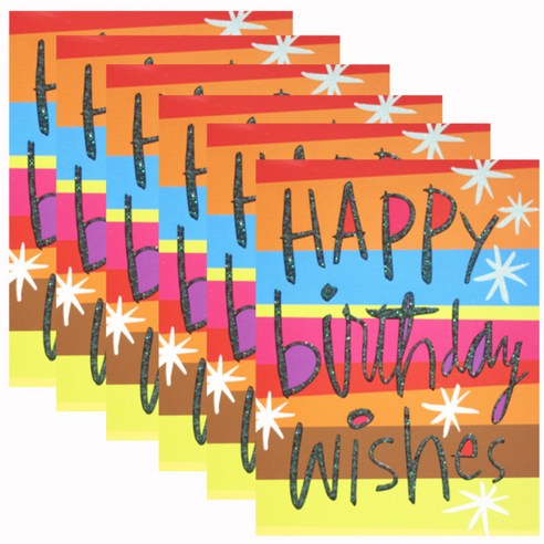 홀마크 생일 축하 카드, WISHES KED2145, 6개입