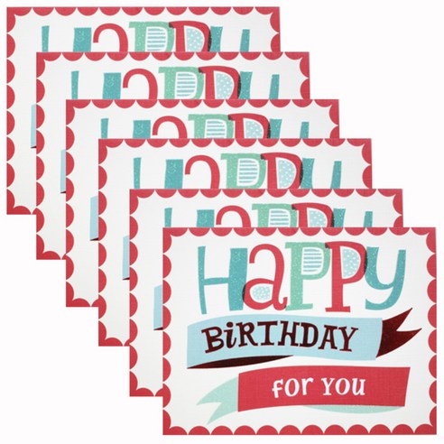 홀마크 생일 축하 카드, FOR YOU KED2157, 6개입