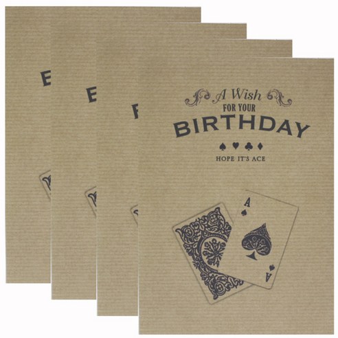 홀마크 생일 축하 카드, HOPE IT''S ACE 11360731, 4개입