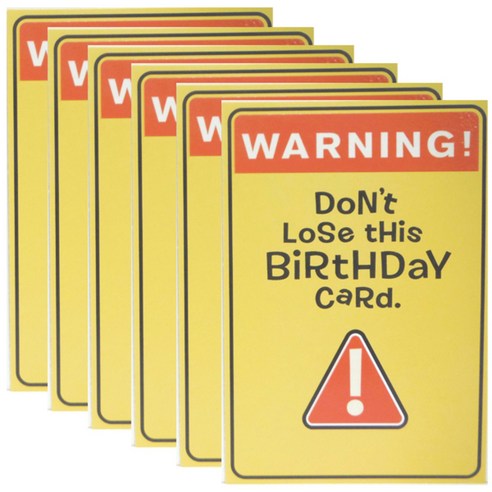 홀마크 생일 축하 카드, 경고 WWV2075, 6개입