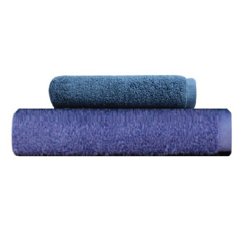 송월타월 호텔용 바스타월 파랑 + 호텔용 프리미엄 무지 타월 170g, 진파랑, 1세트