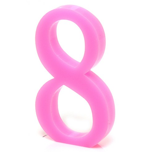 쿠 홈 인테리어 소품 아크릴 스텐딩 이니셜02 숫자, 8 (핑크)