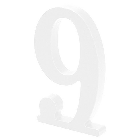 쿠 홈 인테리어 소품 아크릴 스텐딩 이니셜02 숫자, 9 (투명)