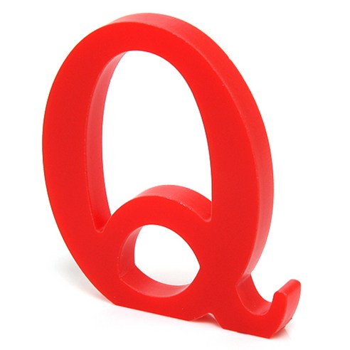 쿠 홈 인테리어 소품 아크릴 스텐딩 이니셜 02, Q (레드)